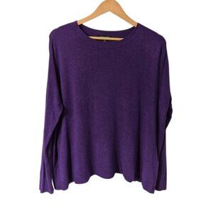 Eileen Fisher Purple Crew Neck Sweater